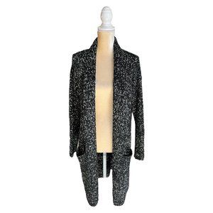 Young Fabulous & Broke Boucle Knit Cardigan Size M Medium Black